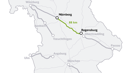 Übersichtskarte der Korridorsanierung Hamburg-Berlin